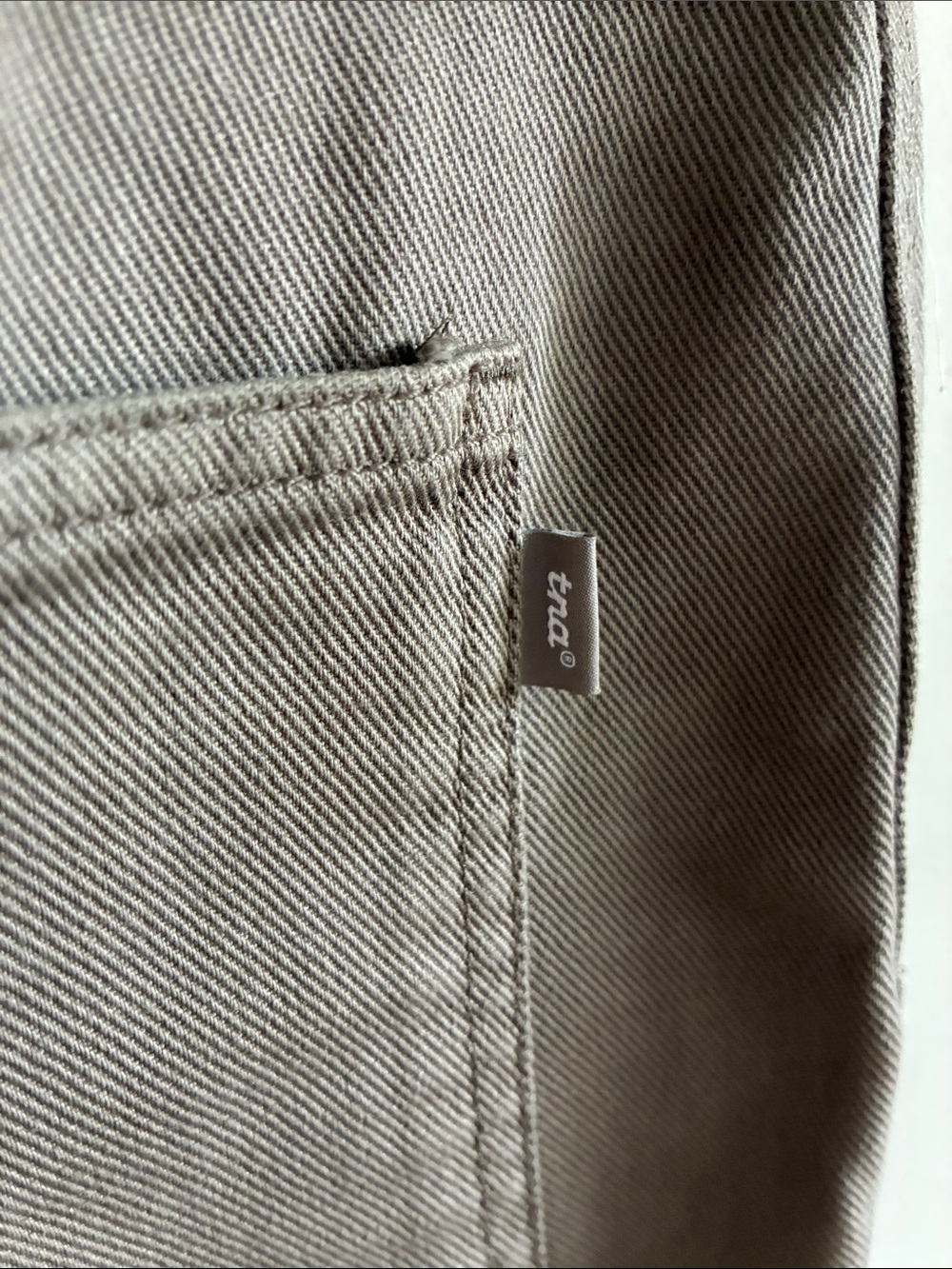 TNA Women's Straight-Leg Trousers in Taupe - Picture 4 of 6